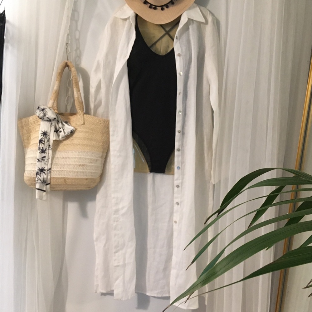 Linen Button-up Dress π - Picture 4 of 16